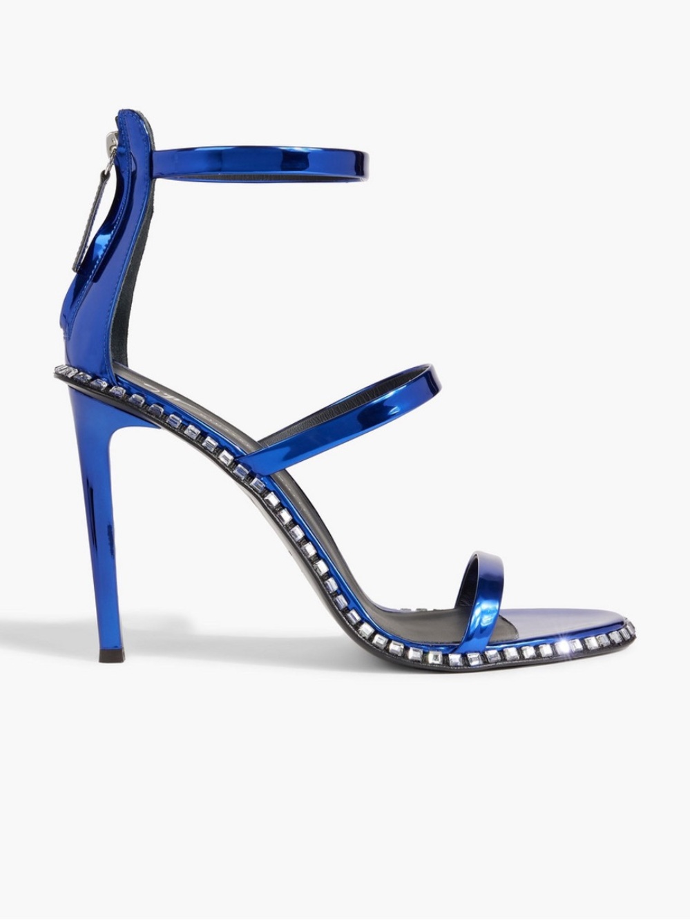GIUSEPPE ZANOTTI Harmony Flare Vinyl embellished Mirrored Heels